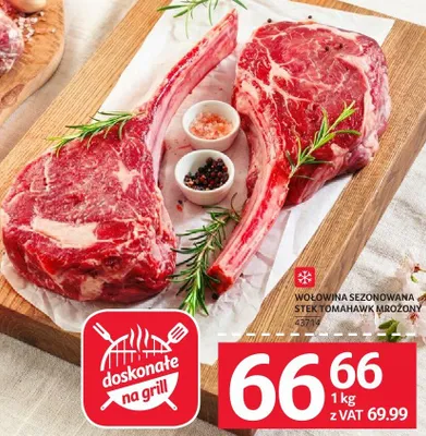 Wołowina sezonowana stek tomahawk mrożony promocja w Selgros
