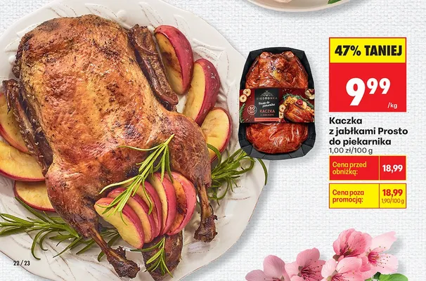 Kaczka z jabłkami prosto do piekarnika promocja w Biedronka