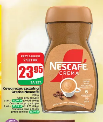 Kawa rozpuszczalna Crema Nescafé promocja w Dino