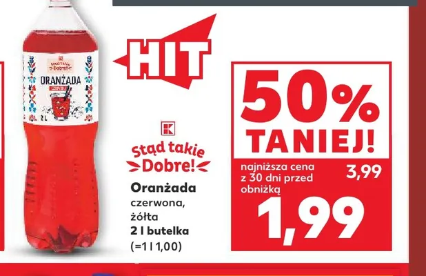Oranżada czerwona Stąd Takie Dobre! promocja w Kaufland