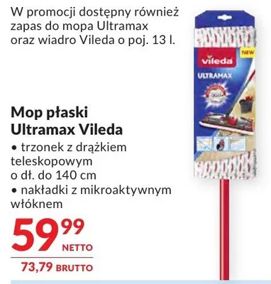 Mop płaski Ultramax Vileda promocja w Makro