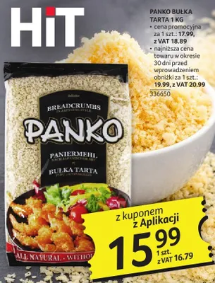 Panko bułka tarta Breadcrumbs 1 kg promocja w Selgros