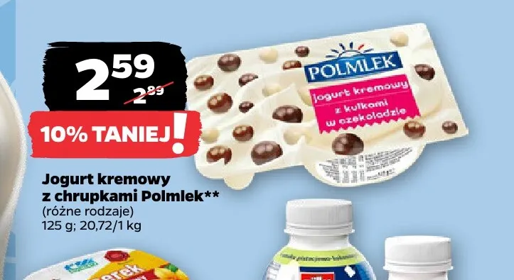 Jogurt kremowy z chrupkami Polmlek promocja w Netto