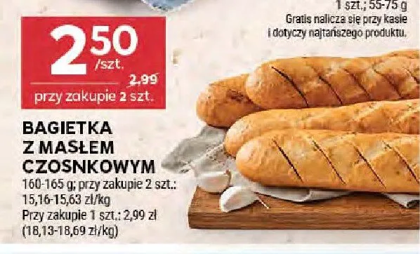 Bagietka z masłem czosnkowym promocja w Stokrotka