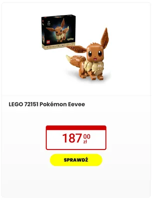 Klocki LEGO 72151 Pokémon Eevee promocja w Media Expert