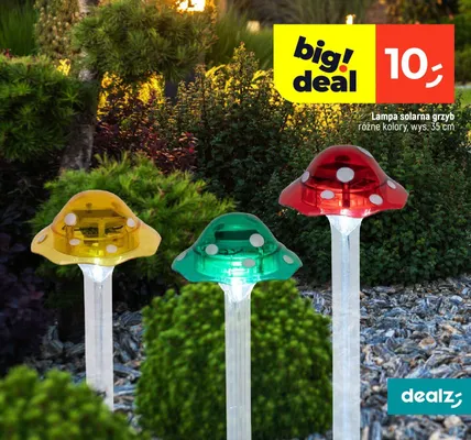 Lampa solarna grzyb różne kolory promocja w Dealz