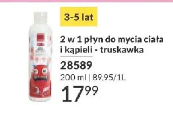 2 w 1 płyn do mycia ciała i kąpieli - truskawka promocja w AVON