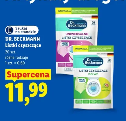 Listki czyszczące do WC Dr. Beckmann 20-pak promocja w Lidl