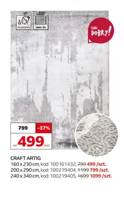 Dywan Craft Artig 200x290 cm promocja w Komfort