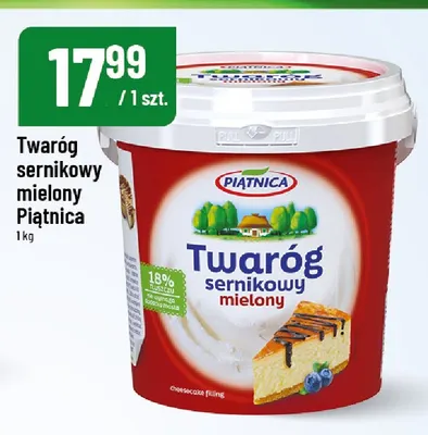 Twaróg sernikowy mielony Piątnica promocja w POLOmarket