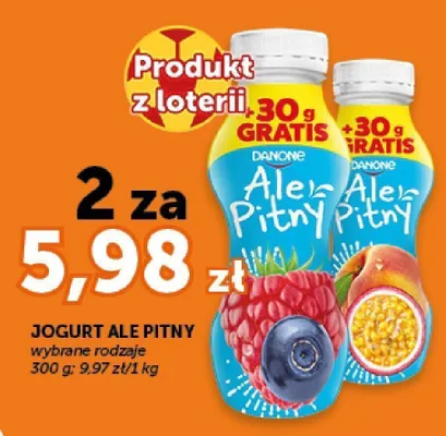 Jogurt pitny brzoskwinia marakuja Danone Ale Pitny promocja w Euro Sklep