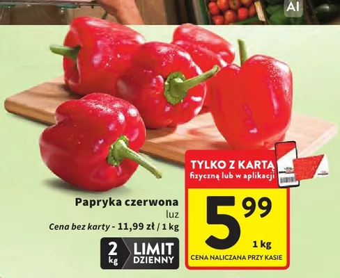 Papryka czerwona promocja w Intermarche