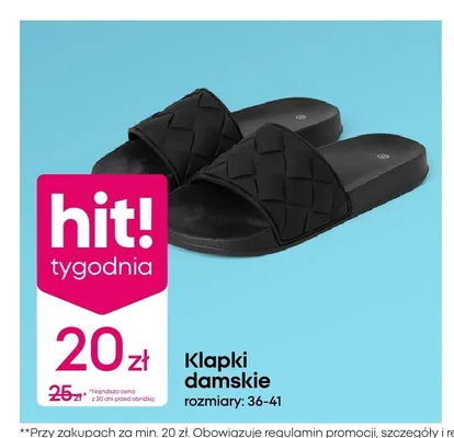 Klapki damskie promocja w Pepco