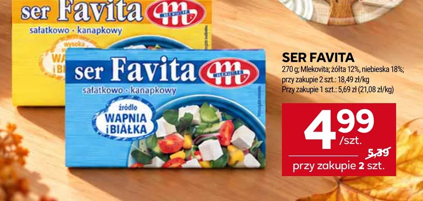 Ser Favita niebieska Mlekovita 18% promocja w Stokrotka