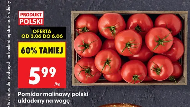 Pomidor malinowy polski układany na wagę promocja w Biedronka