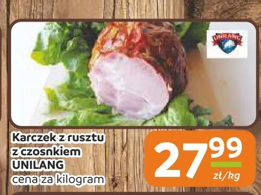 Karczek z rusztu z czosnkiem Unilang promocja w Społem Częstochowa