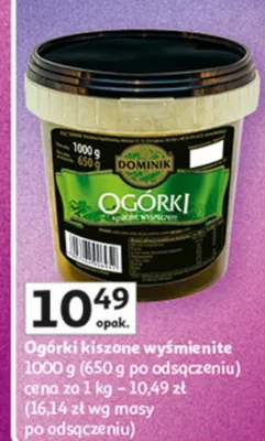 Ogórki kiszone wyśmienicie promocja w Auchan