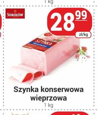 Szynka konserwowa wieprzowa Sokołów promocja w Delikatesy Sezam