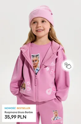 Bluza rozpinana Barbie promocja w Sinsay