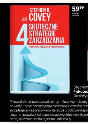 Książka 4 skuteczne strategie zarządzania Stephen R. Covey Oliver Kannapin promocja w Empik