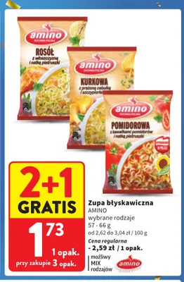 Zupa błyskawiczna Amino pomidorowa promocja w Intermarche
