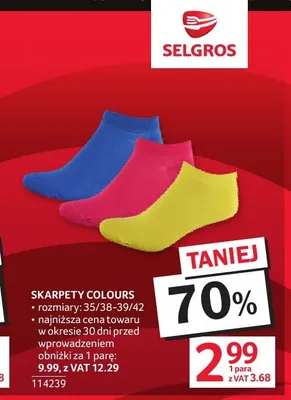 Skarpety Colours promocja w Selgros