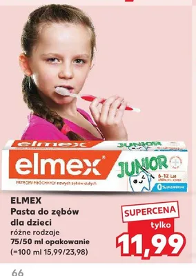 Pasta do zębów dla dzieci elmex Junior promocja w Kaufland