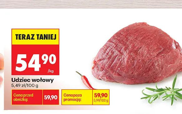 Udziec wołowy promocja w Biedronka
