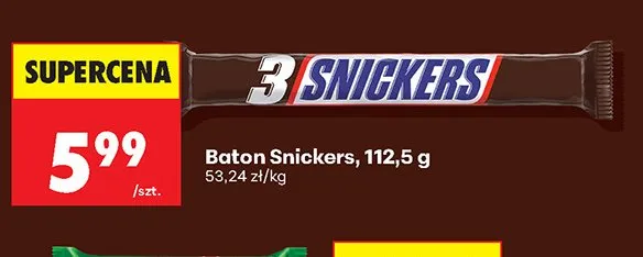 Baton Snickers 3-pak promocja w Biedronka