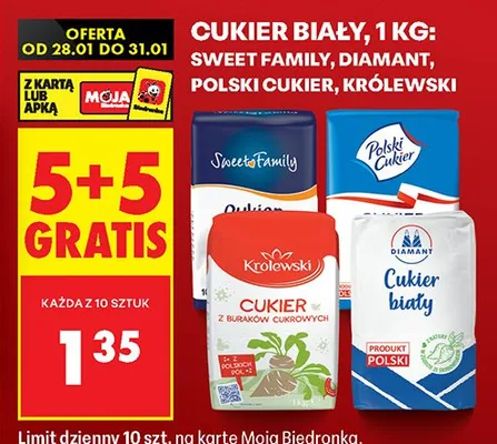 Cukier biały Polski Cukier, 1 kg promocja w Biedronka