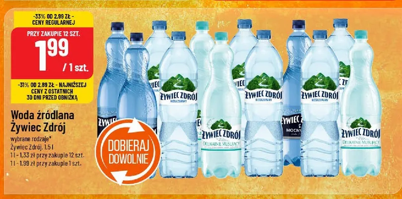 Woda źródlana Żywiec Zdrój promocja w POLOmarket
