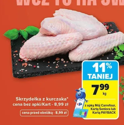 Skrzydełka z kurczaka promocja w Carrefour
