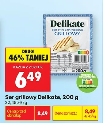 Ser grillowy Delikate promocja w Biedronka