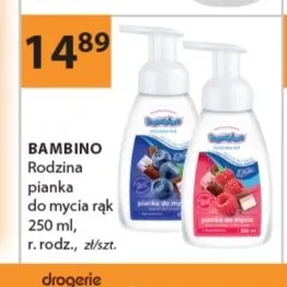 Pianka do mycia rąk Bambino Rodzina malinowa promocja w Drogerie Laboo