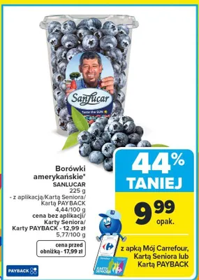 Borówki amerykańskie promocja w Carrefour