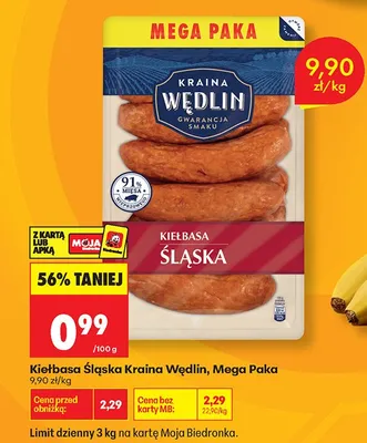 Kiełbasa śląska Mega Paka promocja w Biedronka