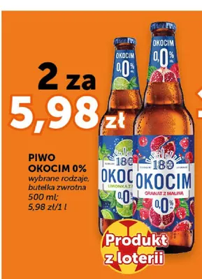 Piwo bezalkoholowe Okocim 0% Granat z maliną promocja w Euro Sklep