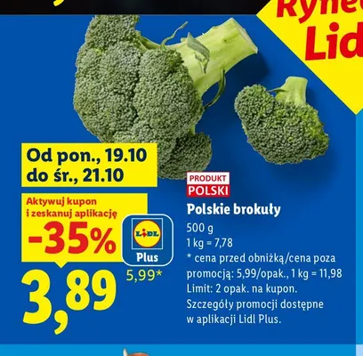 Brokuły polskie Rynek Lidla promocja w Lidl