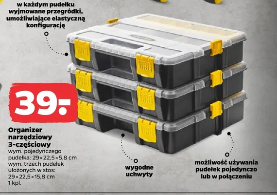 Organizer narzędziowy 3-częściowy promocja w Netto