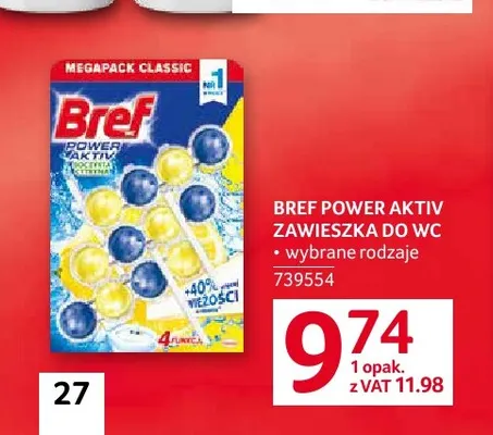 Zawieszka do WC Bref Power Aktiv promocja w Selgros