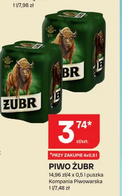 Piwo Żubr promocja w Chorten