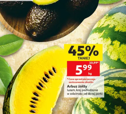 Arbuz żółty promocja w Auchan