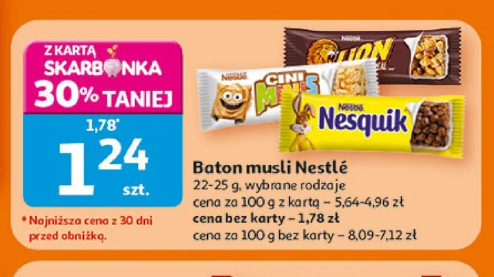 Baton musli Nestlé promocja w Auchan