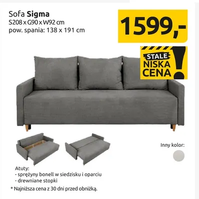 Sofa Sigma promocja w Black Red White