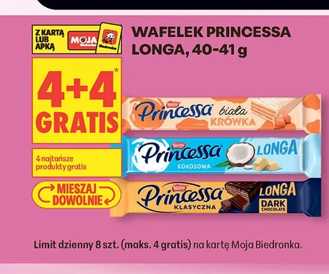 Wafelek Princessa Longa klasyczna promocja w Biedronka