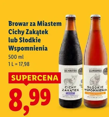 Piwo Browar za Miastem Słodkie Wspomnienia promocja w Lidl
