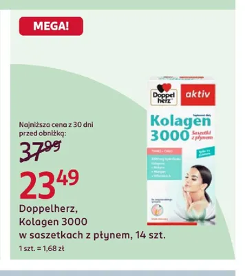 Kolagen 3000 w saszetkach z płynem Doppelherz promocja w Rossmann