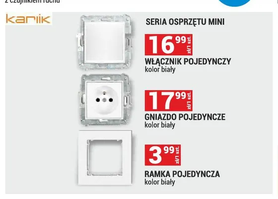 Włącznik pojedynczy Karlik Mini promocja w Merkury Market