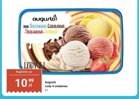 Lody 4-smakowe Augusto promocja w Dino