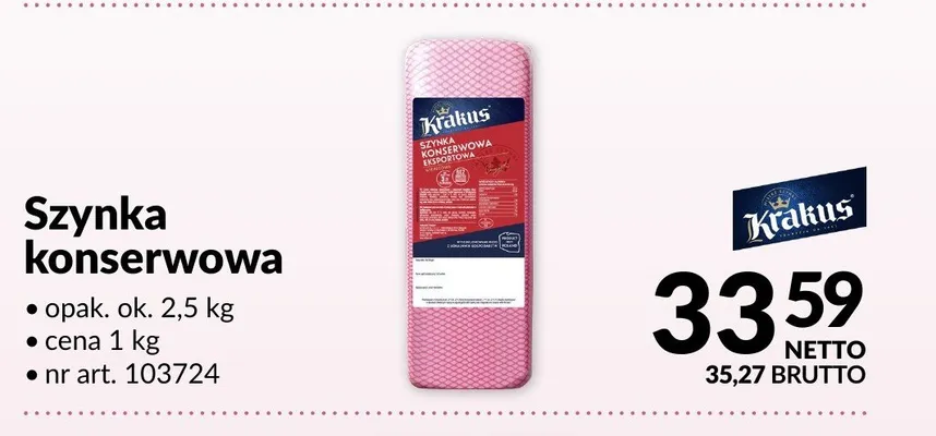Szynka konserwowa Krakus promocja w Makro